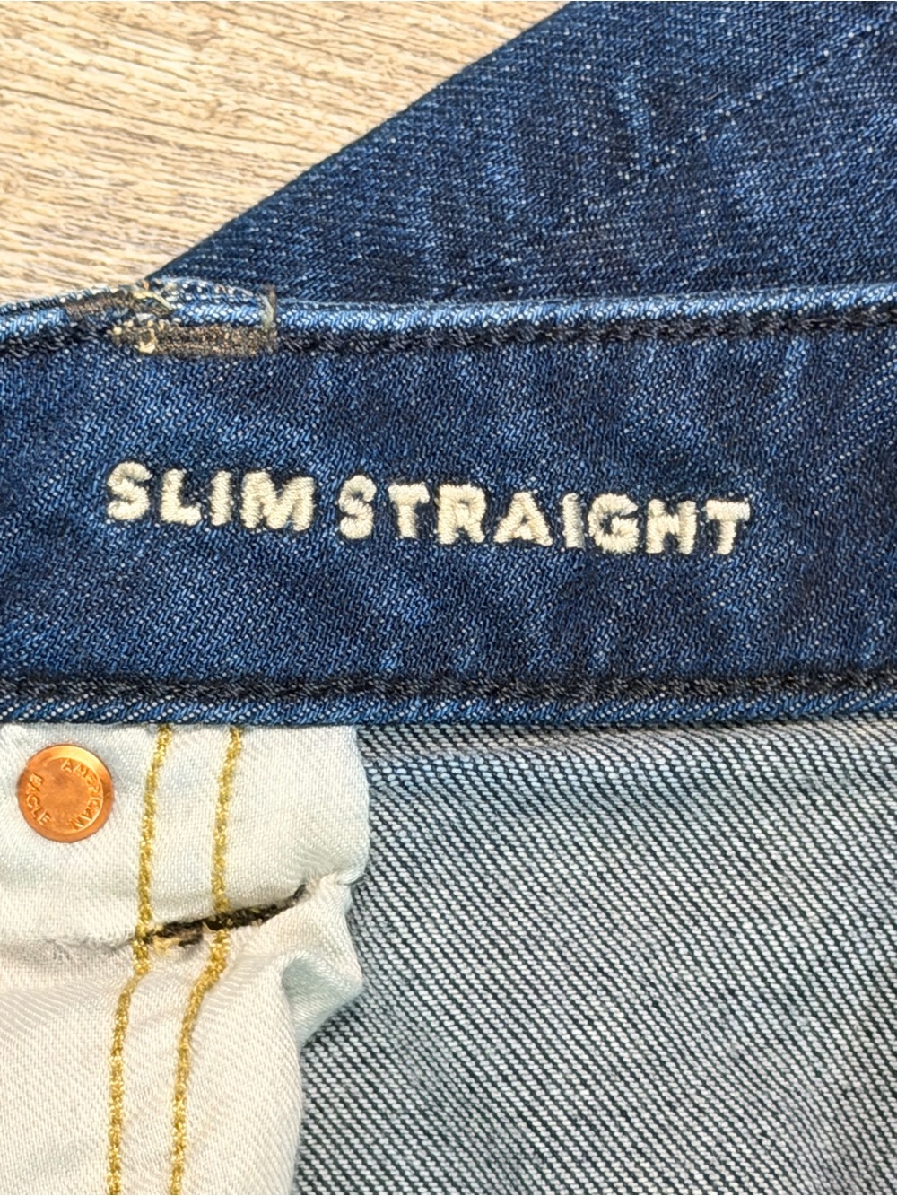 American Eagle Outfitters Men’s Indigo Slim Straight Jeans - Picture 7 of 13